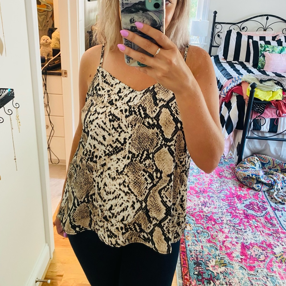 Snake print boutique tank